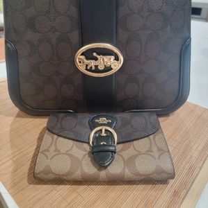 Coach Georgie hobo in signature canvas and Georgie wallet